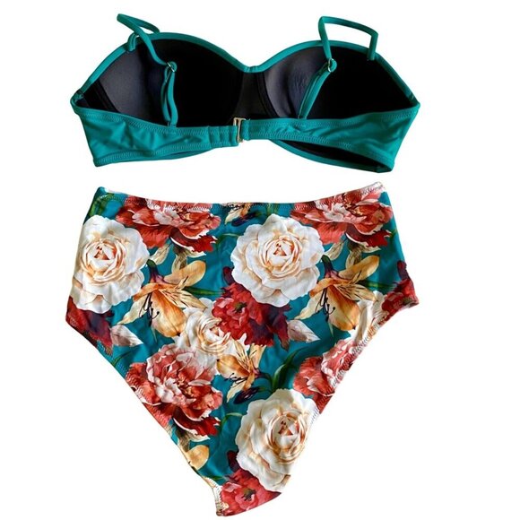 Cupshe High Waist 2 Piece Swimwear Bikini Set Women's XL NEW NWT - Picture 6 of 10